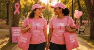 Fornecedor de Roupa Básica e Acessórios para o Outubro Rosa