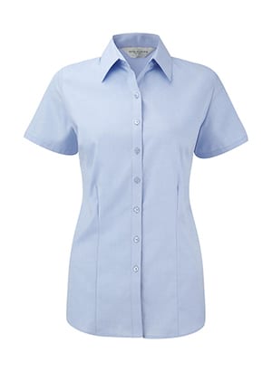 Russell Collection R-963F-0 - Camisa de Senhora Herringbone