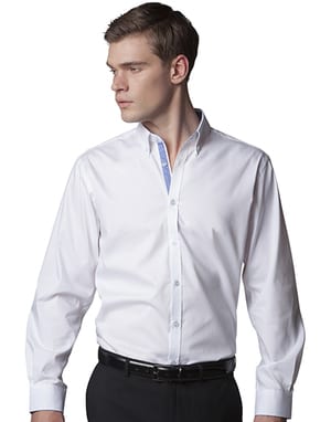 Kustom Kit KK190 - Contrast Premium Oxford Button Down Shirt LS
