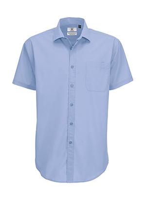 B&C SMP62 - Camisa Homem Popeline Smart M.Curta SMP62