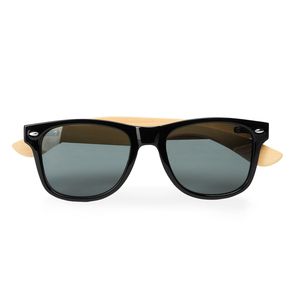 EDEN Sunglasses with gloss finish frame and natural bamboo temples - EgotierPro SG8104