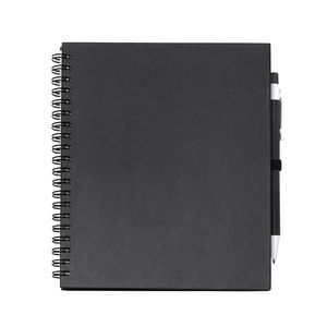 Stamina NB7994 - LEYNAX Spiral ring notebook with plain sheets and pen holder