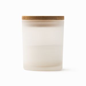 VANILA Scented candle in a translucent glass with bamboo lid - EgotierPro VL1315