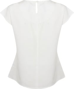 Henbury H597 - Blusa de senhora com colarinho plissado