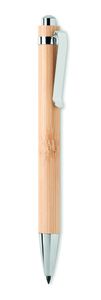 SUMLESS Eco-Friendly Bamboo Inkless Pen with Chrome Accents - GiftRetail MO6729