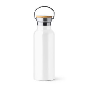 Stamina BI4201 - TISET 304 stainless steel double wall bottle with bamboo lid
