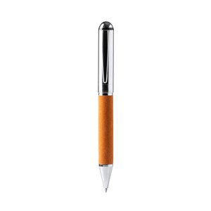 ROMIL Twist ball pen with main structure in metal and recycled leather - EgotierPro BL1320