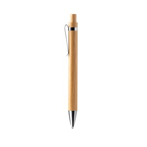 BAMBIK Ball pen in bamboo with aluminium details - EgotierPro BL1342