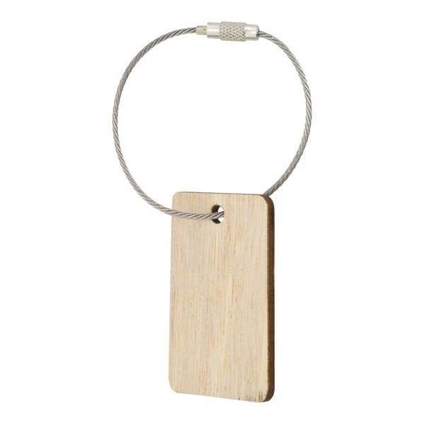Claps 46186 - Evanston Elegant Wooden Keychain with Metal Ring