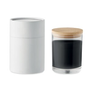 ANCIENT HIGH Vanilla Scented Candle with Bamboo Lid in Gift Box - GiftRetail MO6316