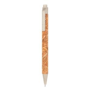 Claps 23099 - Eco-Friendly Cork Ballpoint Pen with Push Mechanism
