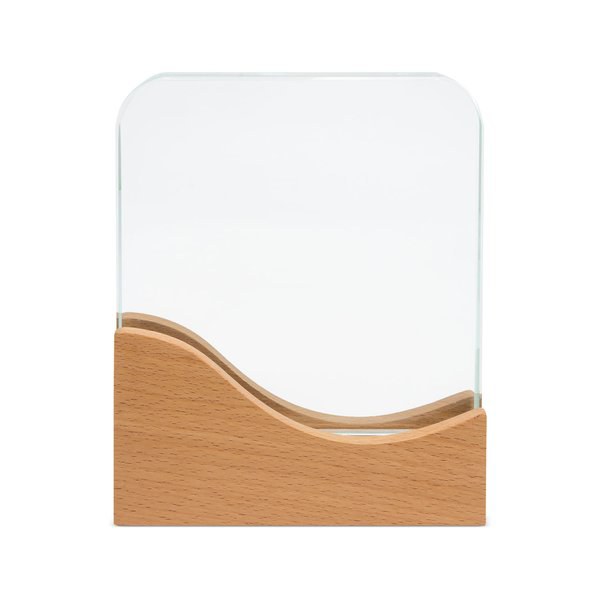 Claps 95172 - Wooden Base Trophy with Glass Plate