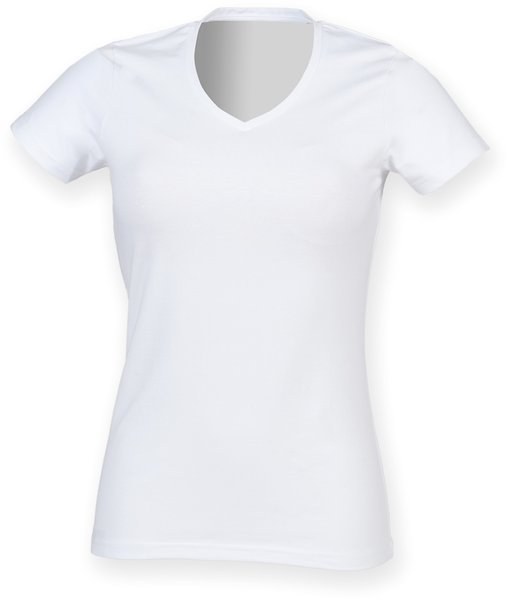SF Clothing SK122 - T-shirt de senhora decote V Feel Good
