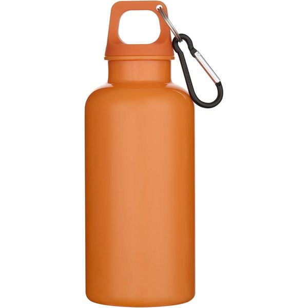 Garrafa de água de plástico reciclado RCS Oregon 400 ml, cor sólida, com mosquetão - EgotierPro 100863