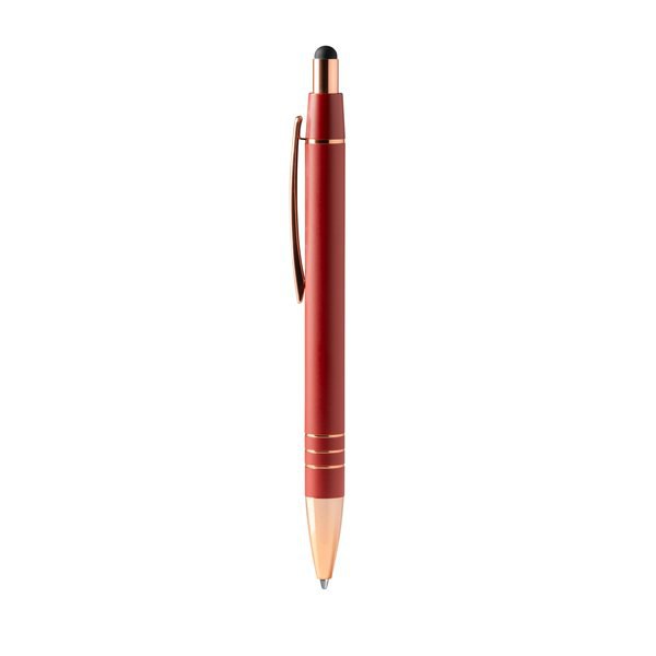 Stamina BL1603 - LEIVA Push-button pen with metal body in matte and details in copper cabling