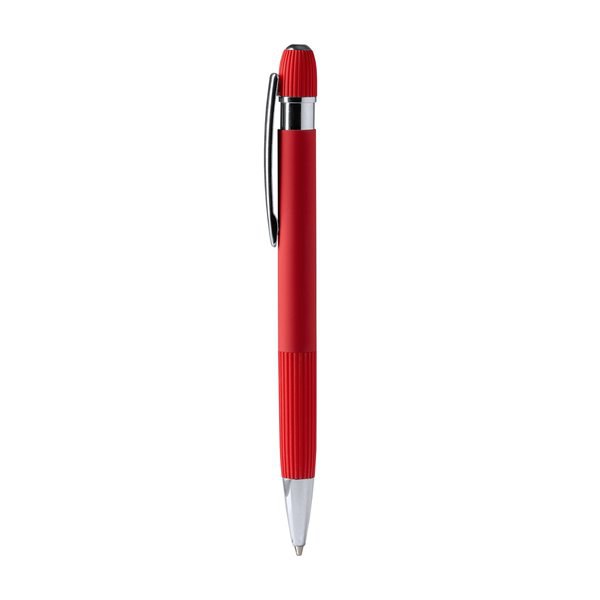 Stamina BL1816 - ENDRIK Pen with recycled aluminium body with striped grip and matte rubber touch finish