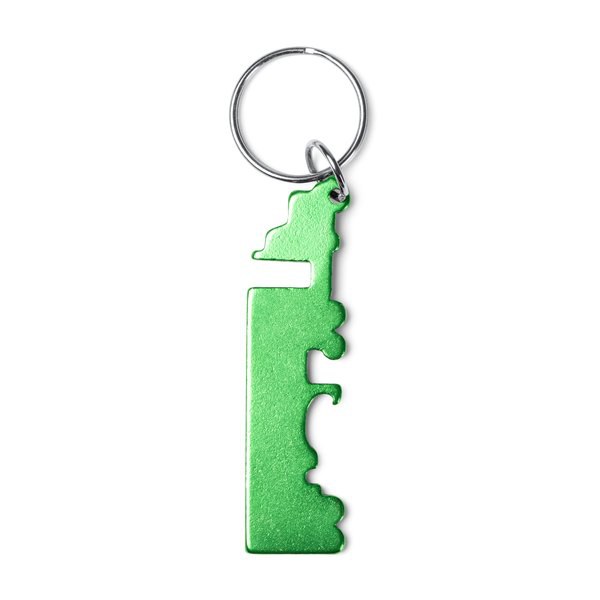 Stamina KO1802 - BREBEL Bottle opener keychain in the form of a walkway made of recycled aluminium