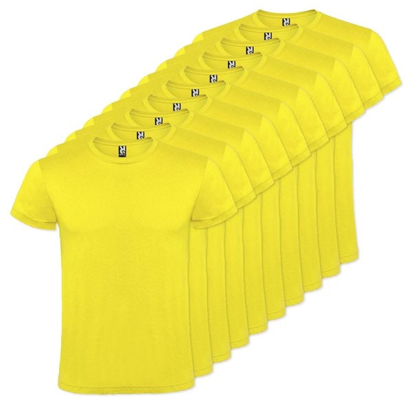 Pack de 100 Roly CA6424 - ATOMIC 150 T-shirt com decote redondo duplo
