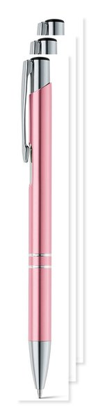 Pack of 3 Egotier 91311 - Aluminium ball pen with clip