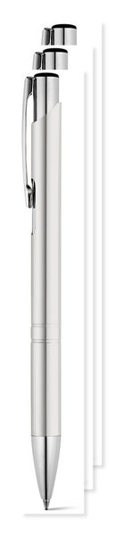 Pack of 3 Egotier 91311 - Aluminium ball pen with clip