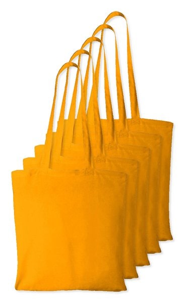 Pack of 5 Westford mill WM101 - Versatile Cotton Tote Bag for Customization
