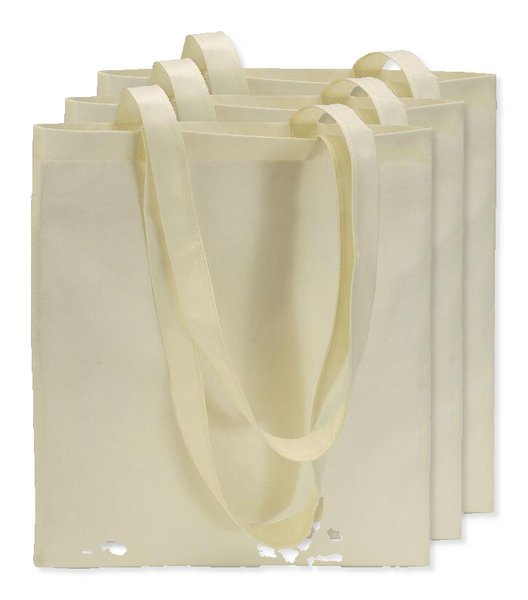 Pack of 3 GiftRetail IT3787 - TOTECOLOR Versatile Reusable Shopping and Beach Tote Bag
