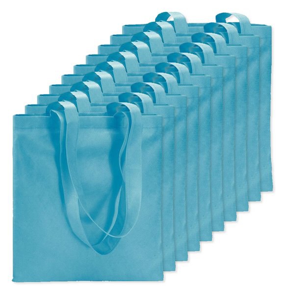 Pack of 10 GiftRetail IT3787 - TOTECOLOR Versatile Reusable Shopping and Beach Tote Bag