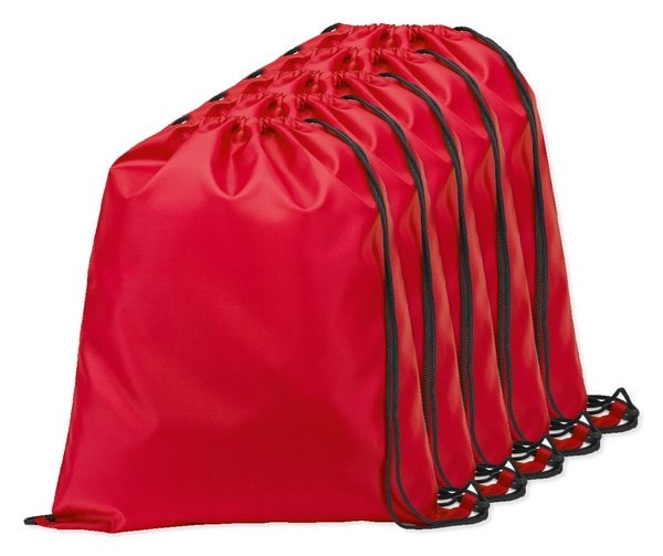 Pack of 5 Egotier 92910 - 210D drawstring backpack