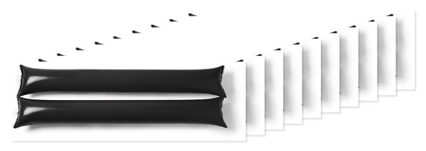 Pack of 10 Stamina PF3106 - JAMBOREE Set of two inflatable and reusable cheer batons in LDPE