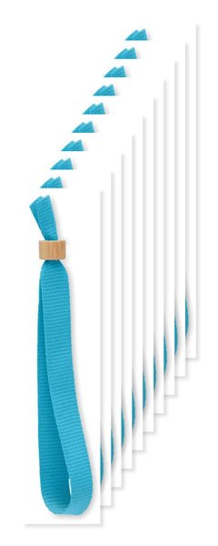 Pack de 10 GiftRetail MO6706 - FIESTA Pulseira de poliéster RPET