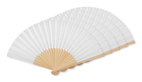 Pack of 5 GiftRetail MO6828 - FANNY PAPER Elegant Bamboo and Paper Handheld Fan