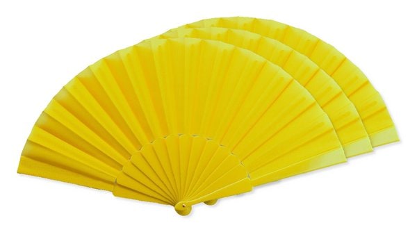 Pack of 3 Stamina PF3110 - ALBERO Hand fan with plastic ribs and polyester fabric