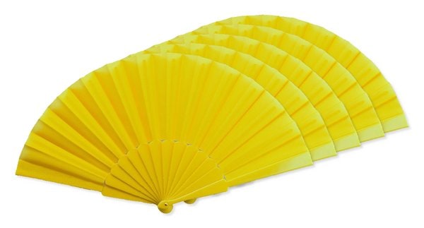Pack of 5 Stamina PF3110 - ALBERO Hand fan with plastic ribs and polyester fabric