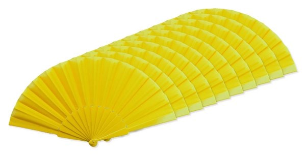 Pack of 10 Stamina PF3110 - ALBERO Hand fan with plastic ribs and polyester fabric