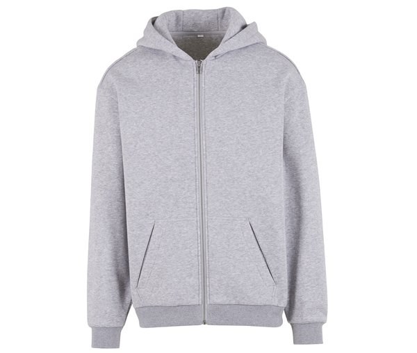 BUILD YOUR BRAND BY443 - Loose-fitting zip-up hoodie