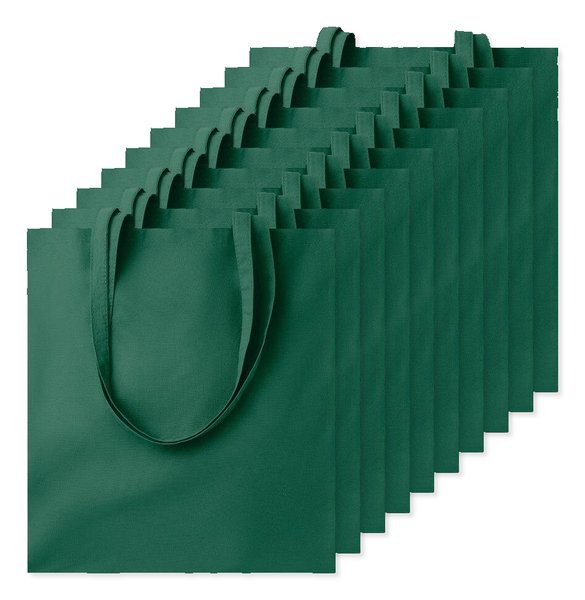 Pack de 100 GiftRetail MO9268 - COTTONEL COLOUR + Sacola de algodão 140 gr / m²