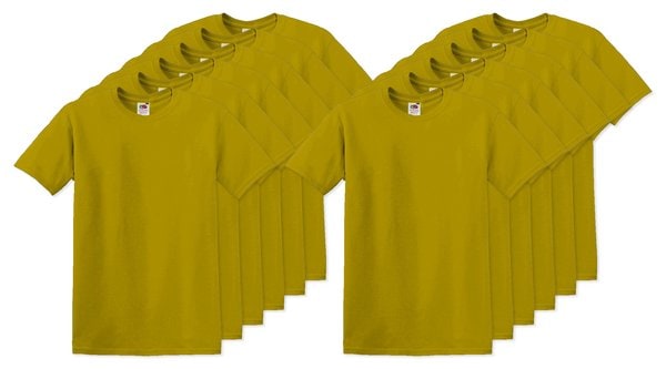 Pack de 120 Fruit of the Loom SC220 - Camiseta masculina de gola redonda