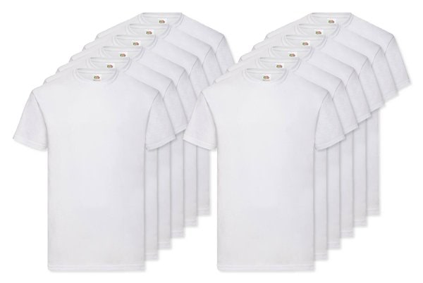 Pack of 12 Fruit of the Loom SC230 - Valueweight T (61-036-0)