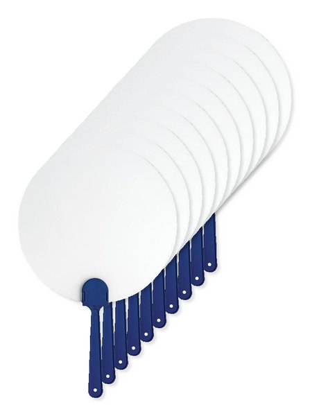 Pack of 10 GiftRetail IT3491 - PAYPAY Frosted Transparent Manual Hand Fan