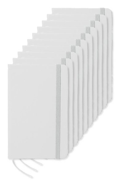 Pack of 10 GiftRetail MO1800 - NOTELUX Premium A6 Notebook with Hard PU Cover