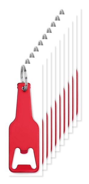 Pack of 100 GiftRetail MO9247 - BOTELIA Premium Aluminium Keyring Bottle Opener
