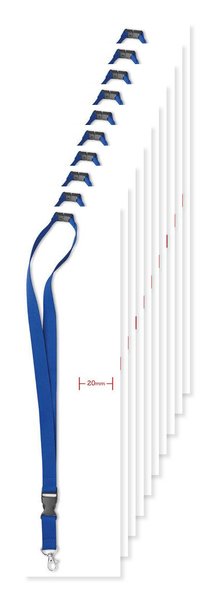 Pack de 10 GiftRetail MO8595 - LANY Lanyard  gancho de metal 20 mm