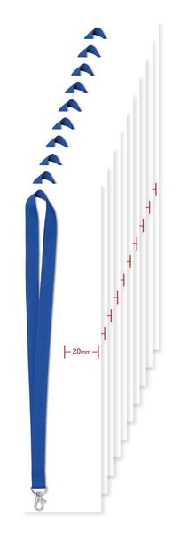 Pack de 10 GiftRetail MO9058 - SIMPLE LANY Lanyard 20 mm