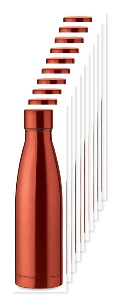 Pack of 100 GiftRetail MO9812 - BELO BOTTLE 500ml Copper Insulated Stainless Steel