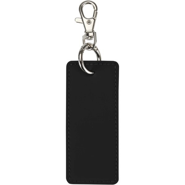 Porta-chaves retangular reciclado com berloque GRS "Resi Plus" - EgotierPro 130141
