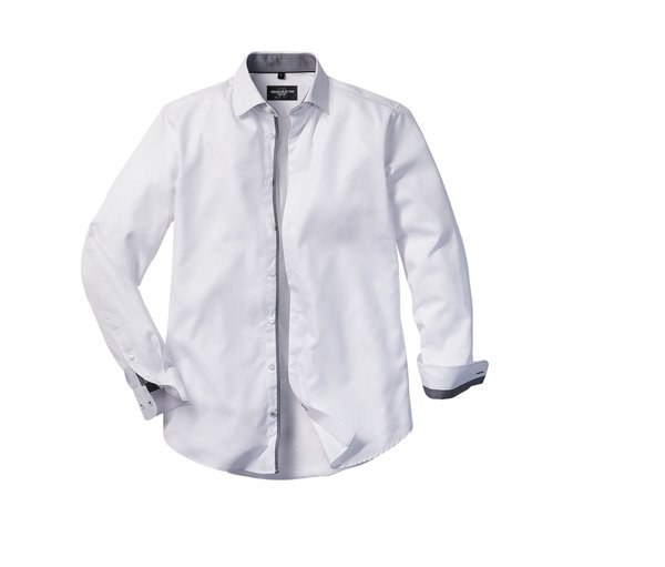 Russell RU964M - Camisa de manga comprida Herringbone