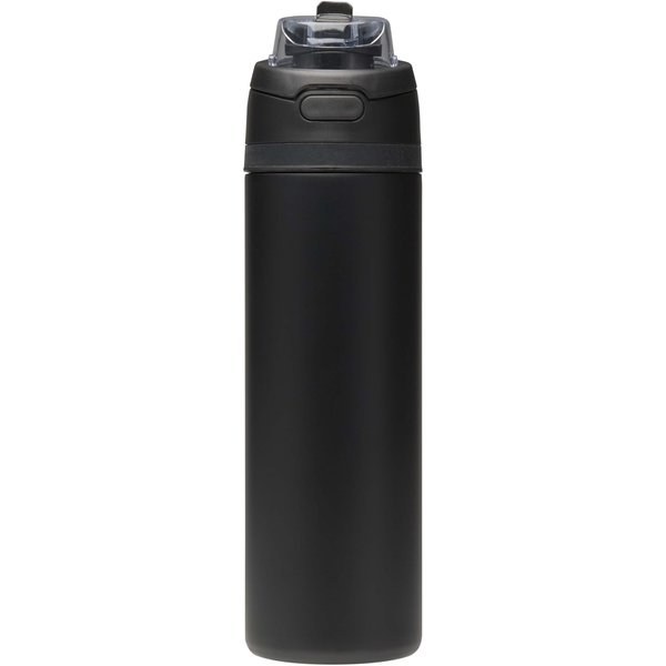 Garrafa de água Theron de 800 ml em aço inoxidável de parede simples reciclado RCS, com tampa multifuncional e palhinha retrá - EgotierPro 100951