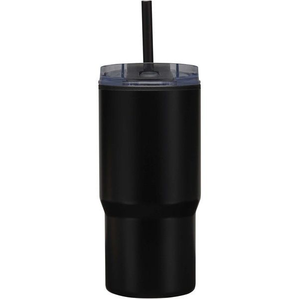Copo térmico Westin de 540 ml com parede dupla, fabricado com material reciclado RCS e canudo - EgotierPro 100959
