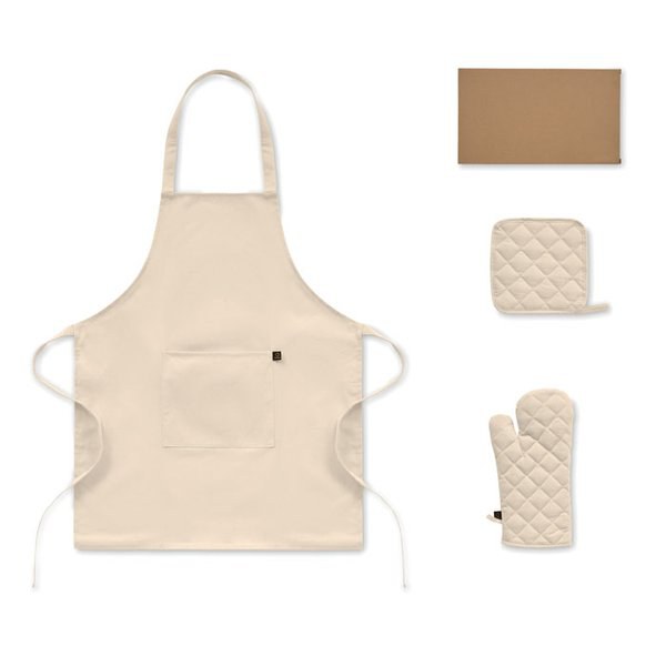 GALA SET Set cozinha algodão reciclado - GiftRetail MO3171