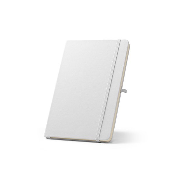 Bloco de notas A5 em poliéster reciclado (100% rPET) com folhas pautadas - Egotier 93297